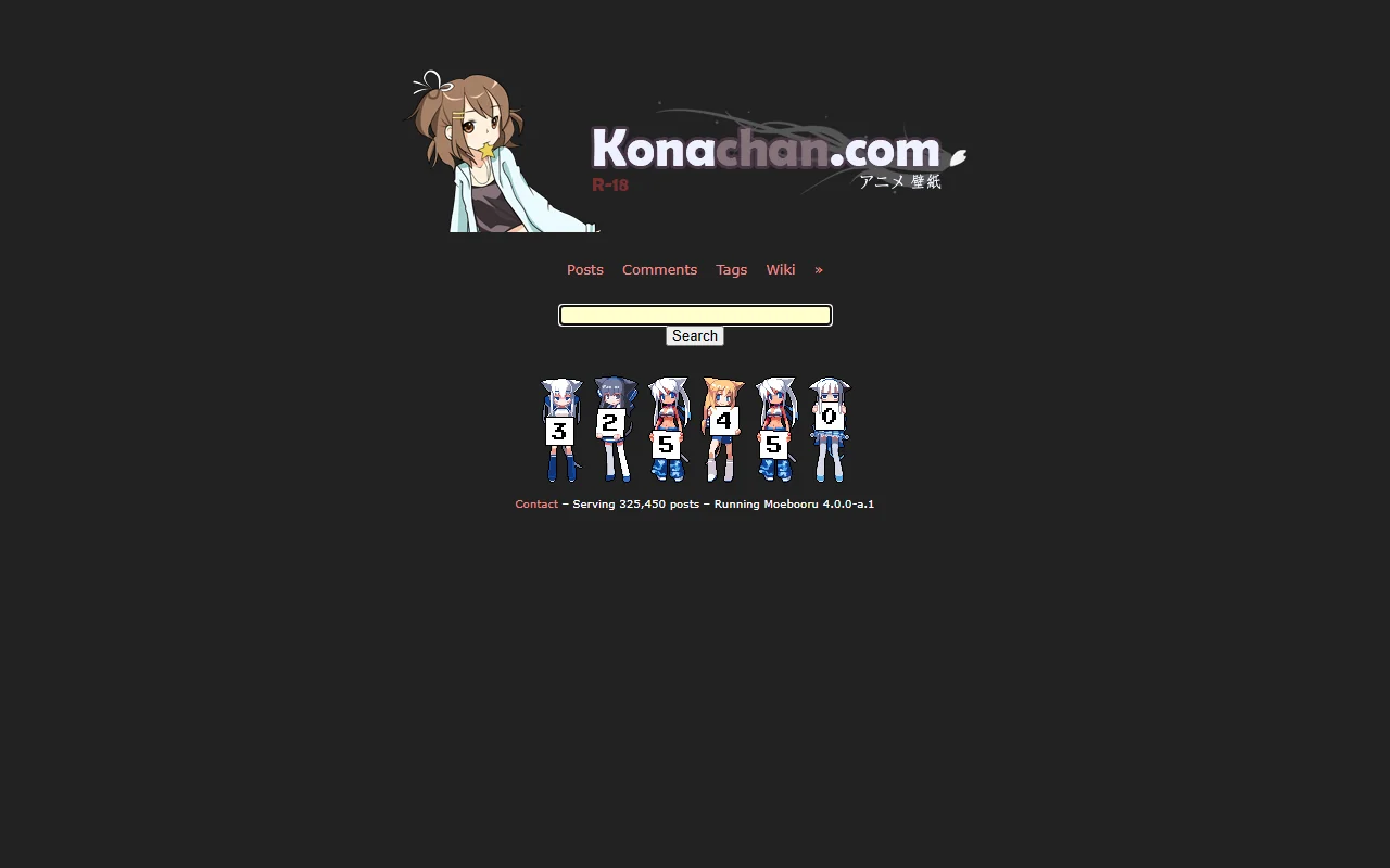 Screenshot of Konachan